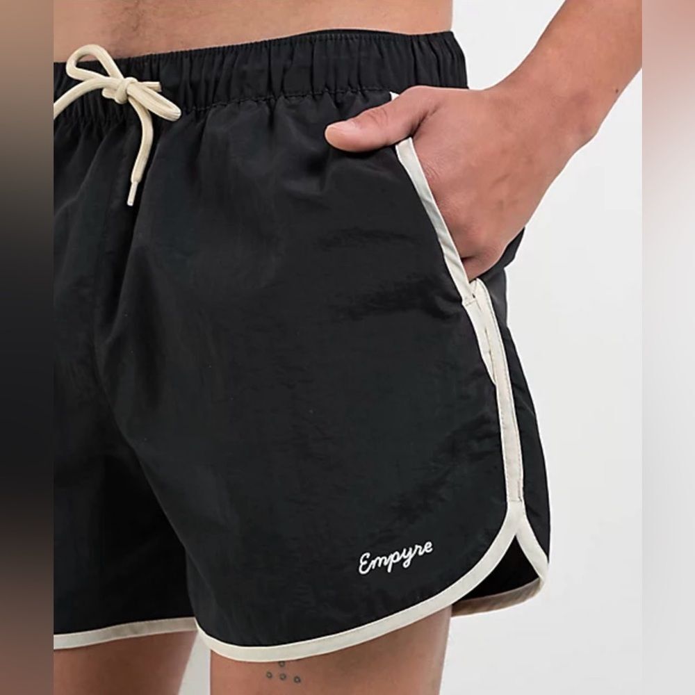 Empyre Black Shorts with Cream Accents